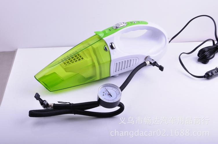 厂家批发汽车干湿两用车载吸尘器 四合一 车用 气泵 led车载照明